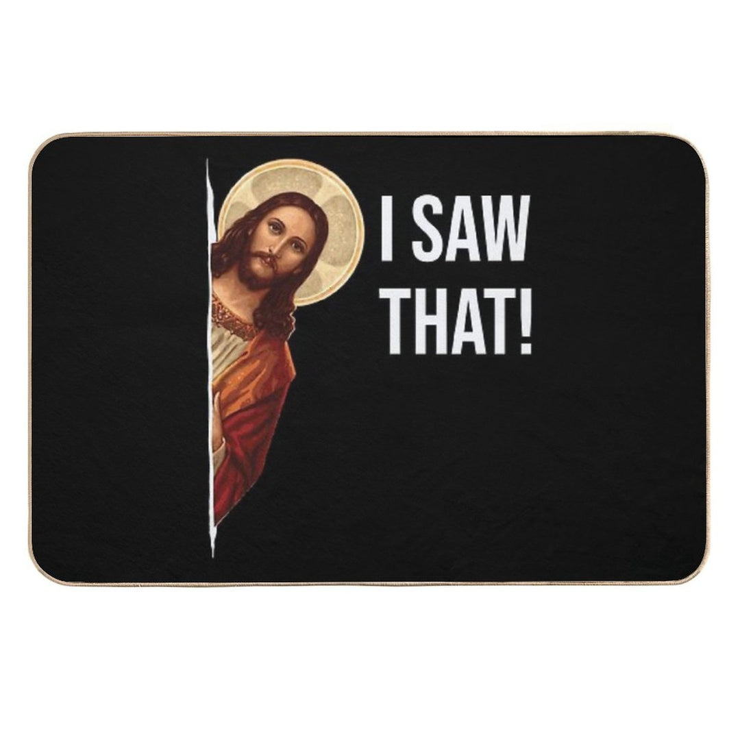 Jesus Meme I Saw That White Vintage Durable Bath Mat