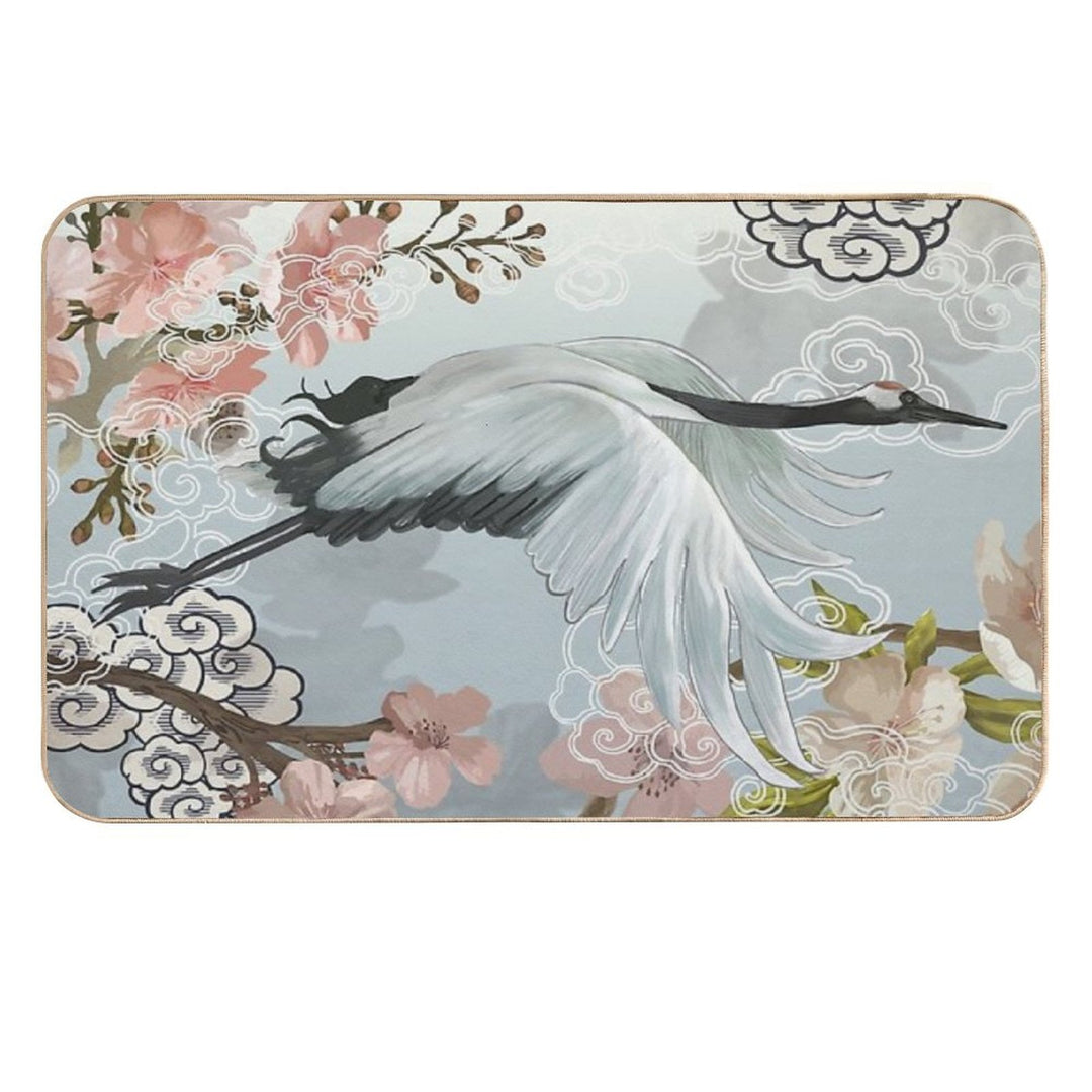 Japanese Crane  Odorless Bath Mat