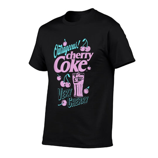 Coca-Cola Outrageous Cherry Coke Soda Pop Vintage  Summer-ready Fabric T-Shirt