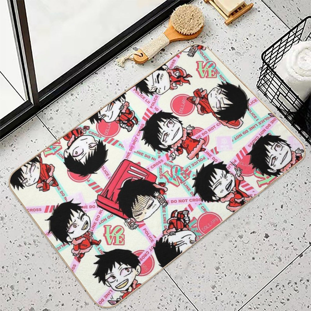 Durarara!! Izaya Orihara Chibi Throw Blanket V2  High-Traffic Bath Mat