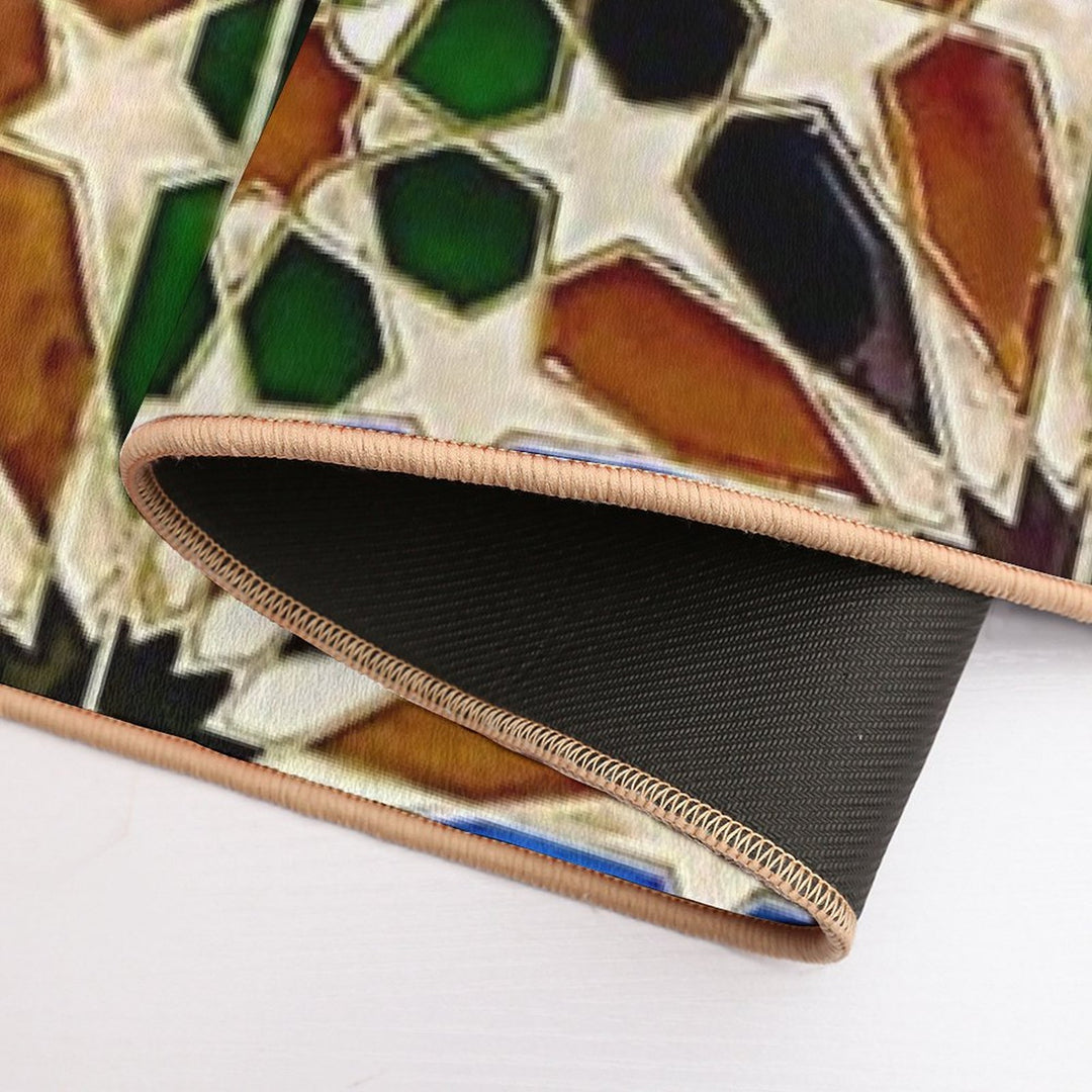 A Tile Wall in Tangier  Repositionable Bath Mat