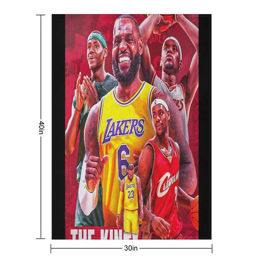 All Time LeBron James The King James Comfort Throw Blanket