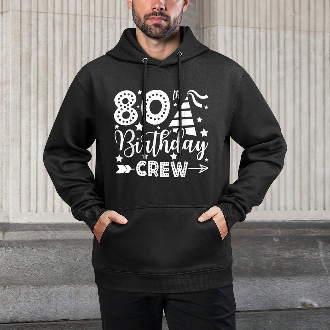 80th Birthday Crew 80 Party Crew Group Friends BDay Gifts Breathable Fabric Hoodie