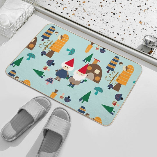 Gnome Blue  Fade-Resistant Bath Mat