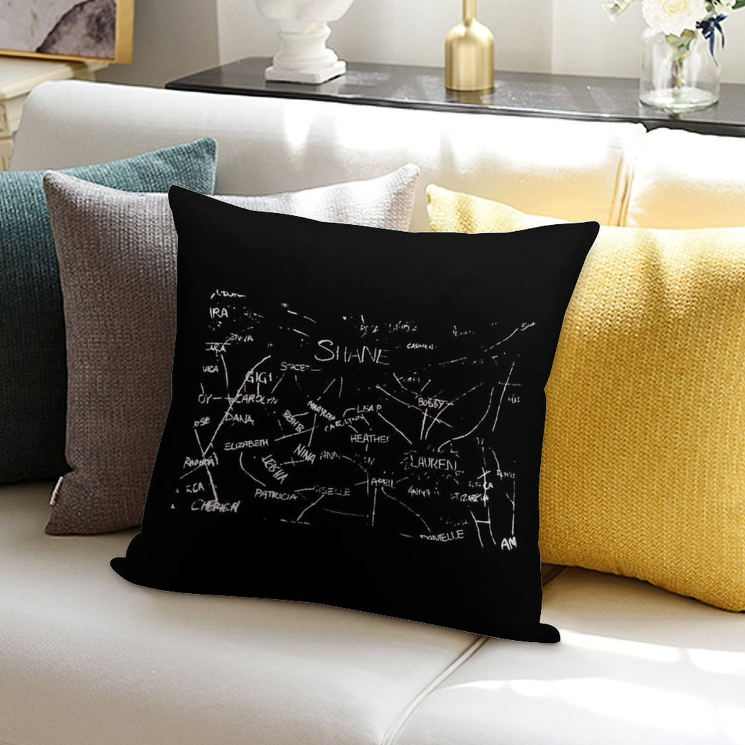 The L Word Chart Soft Short Plush Fabric Throw Pillow