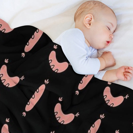 Sausages - The Breakfast of Champions Machine-washable Throw Blanket