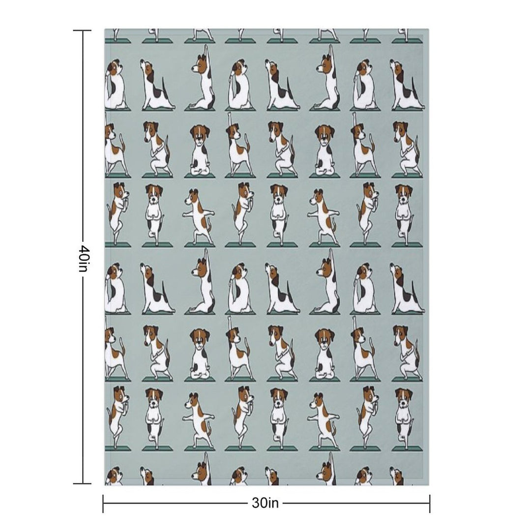 Jack Russell Terrier Yoga Eco-conscious Throw Blanket