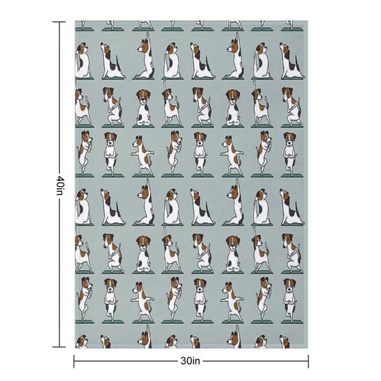 Jack Russell Terrier Yoga Eco-conscious Throw Blanket