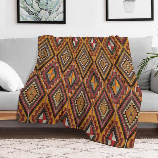 Pattern Design Shrink-resistant Throw Blanket