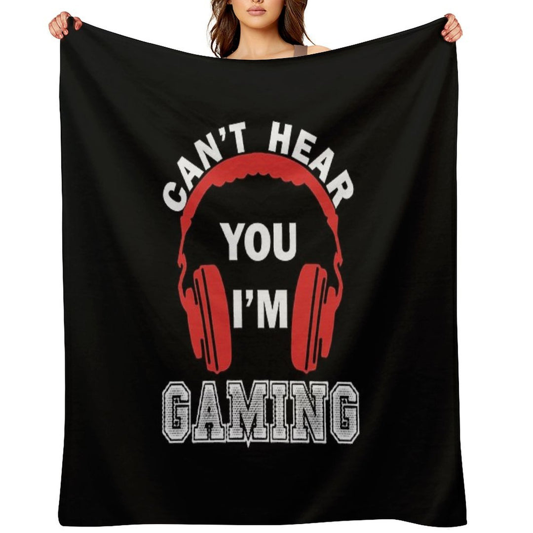 Video Gaming Gift Gamer Headset  Design Eco-conscious Throw Blanket