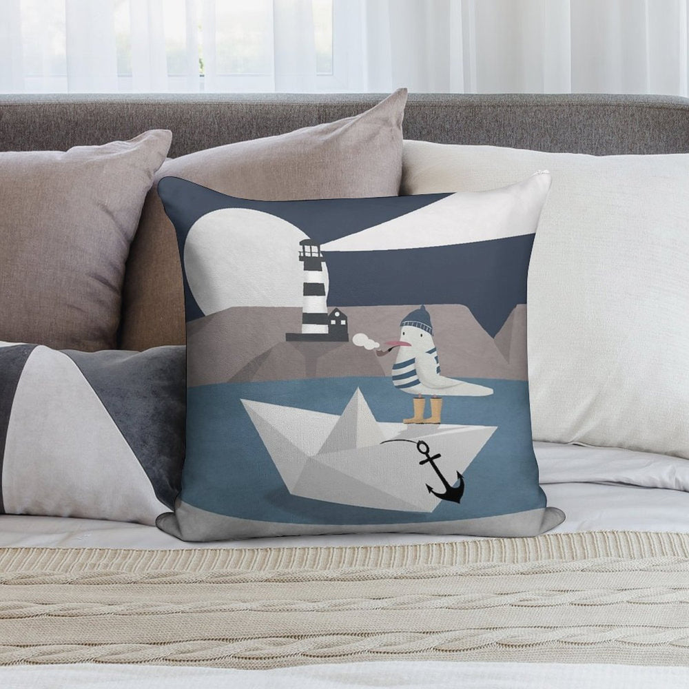Fisher Seagull Soft Shrink-Resistant Throw Pillow