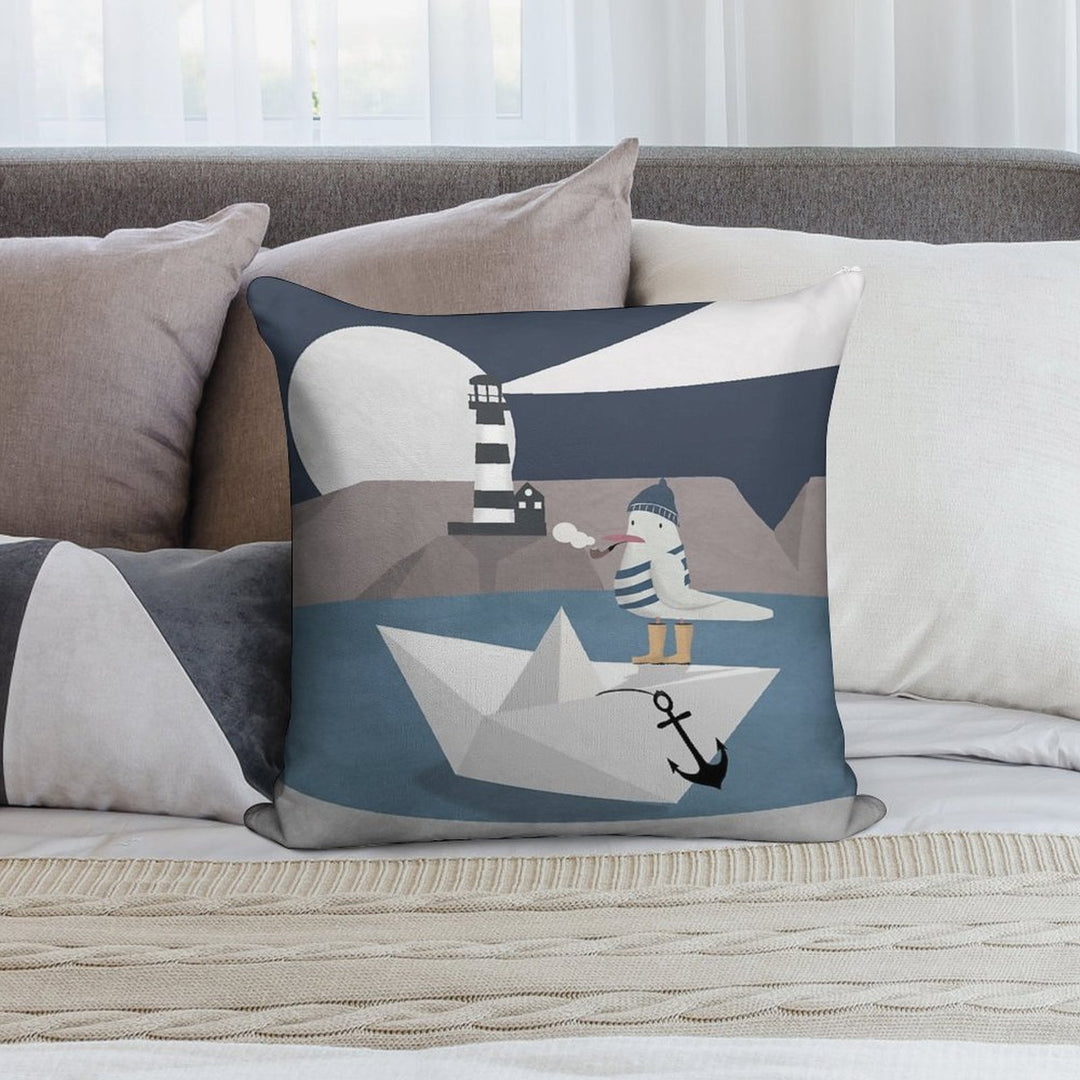 Fisher Seagull Soft Shrink-Resistant Throw Pillow