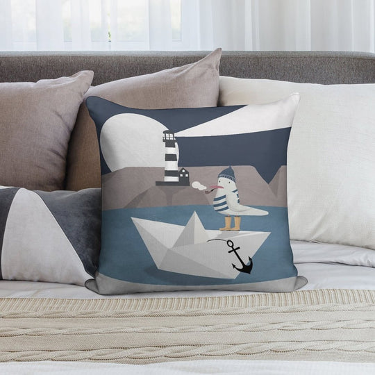 Fisher Seagull Soft Shrink-Resistant Throw Pillow