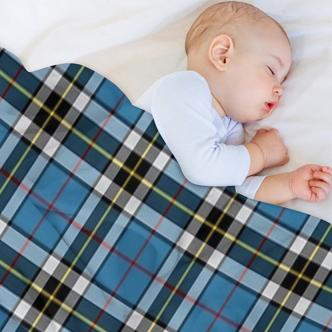 Thompson Blue Dress Tartan  Clan Thomson  Cute Tartan Compact Throw Blanket
