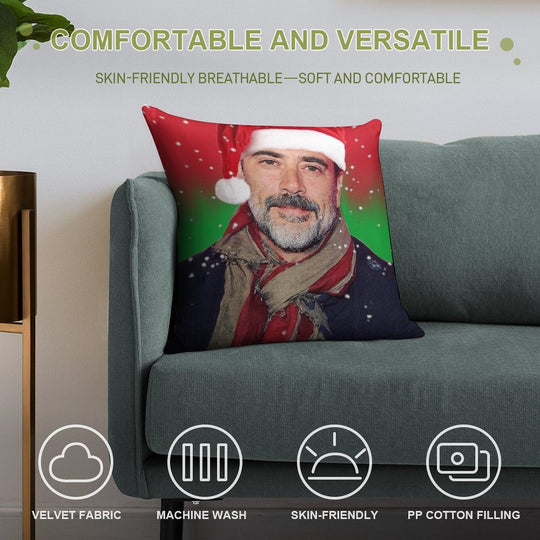Jeffrey Dean Morgan- Christmas Soft Home Decor Throw Pillow