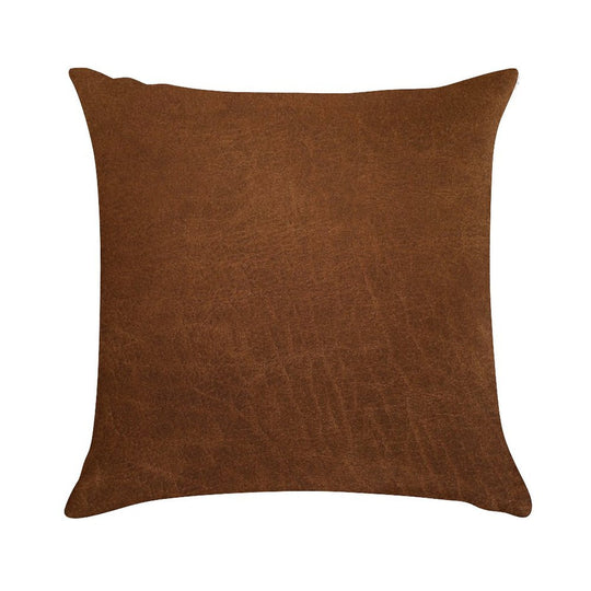 Leather Textured Soft Shrink-Resistant Throw Pillow