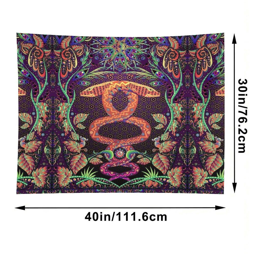 Psychedelic Ayahuasca Snake Spirit Tapestry