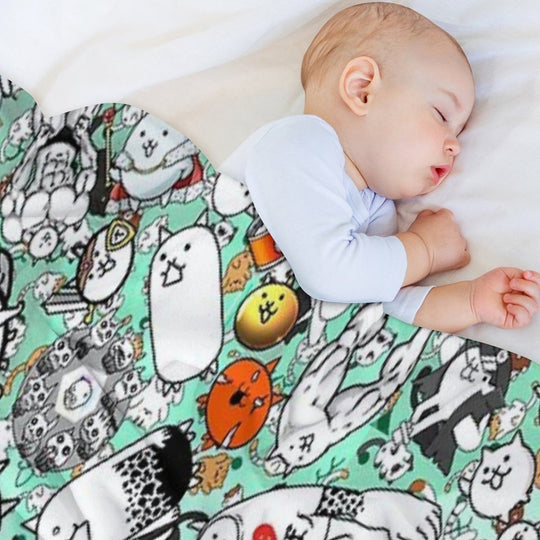 Battle Cats Velvety-soft Throw Blanket