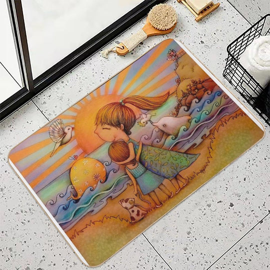 Whale Watching  Absorbent Bath Mat