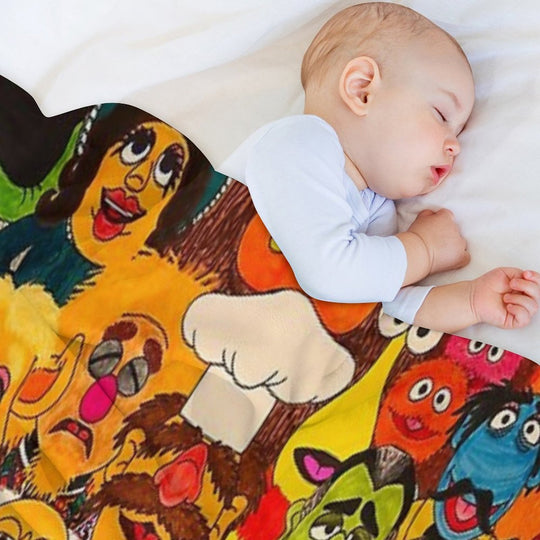 Retro Cartoon The Muppet Art Pattern Wrinkle-free Throw Blanket