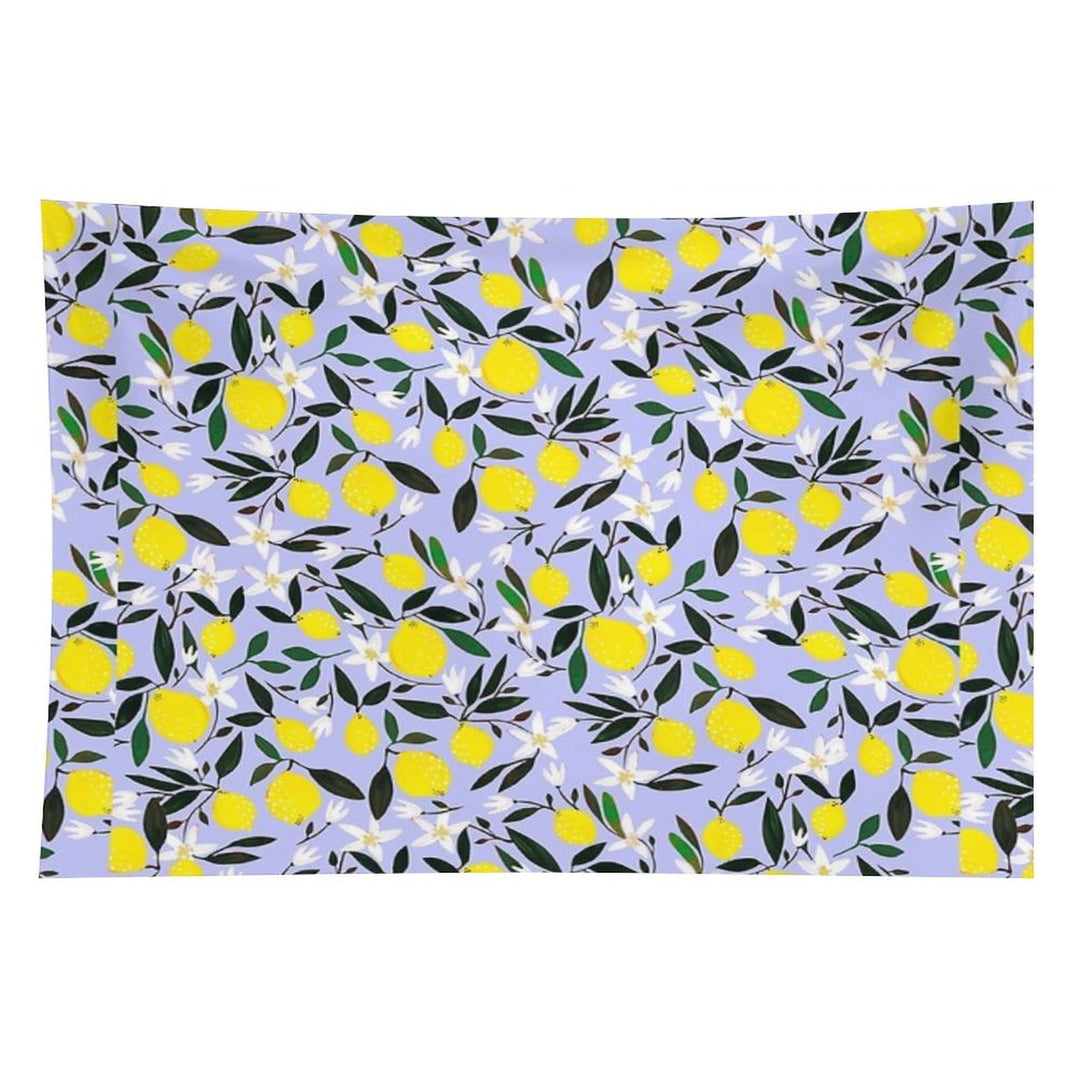 Lemons Blue Tapestry