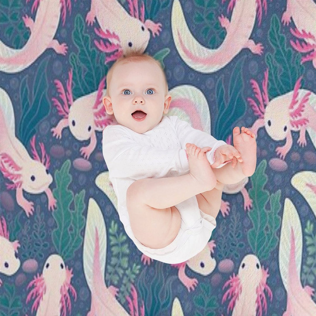 Axolotls Plush Throw Blanket