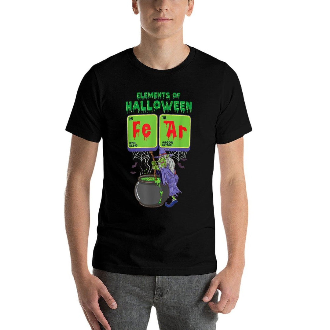 Periodic Table Science Funny Elements Of Halloween Witch  Oversized Silhouette T-Shirt