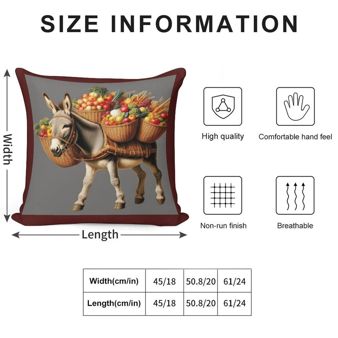Donkey Market Soft Anti-Pilling Throw Pillow