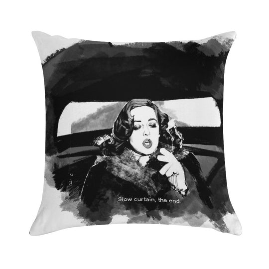 Slow Curtain, The End Soft Fade-Resistant Throw Pillow