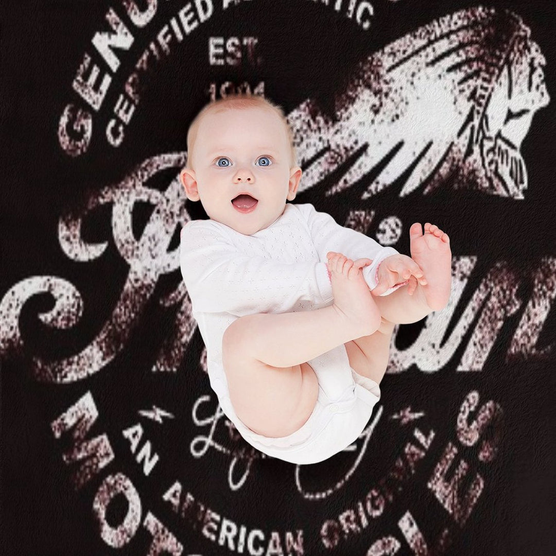 Indian Motorcycles Sign Legendary_White Durable Throw Blanket