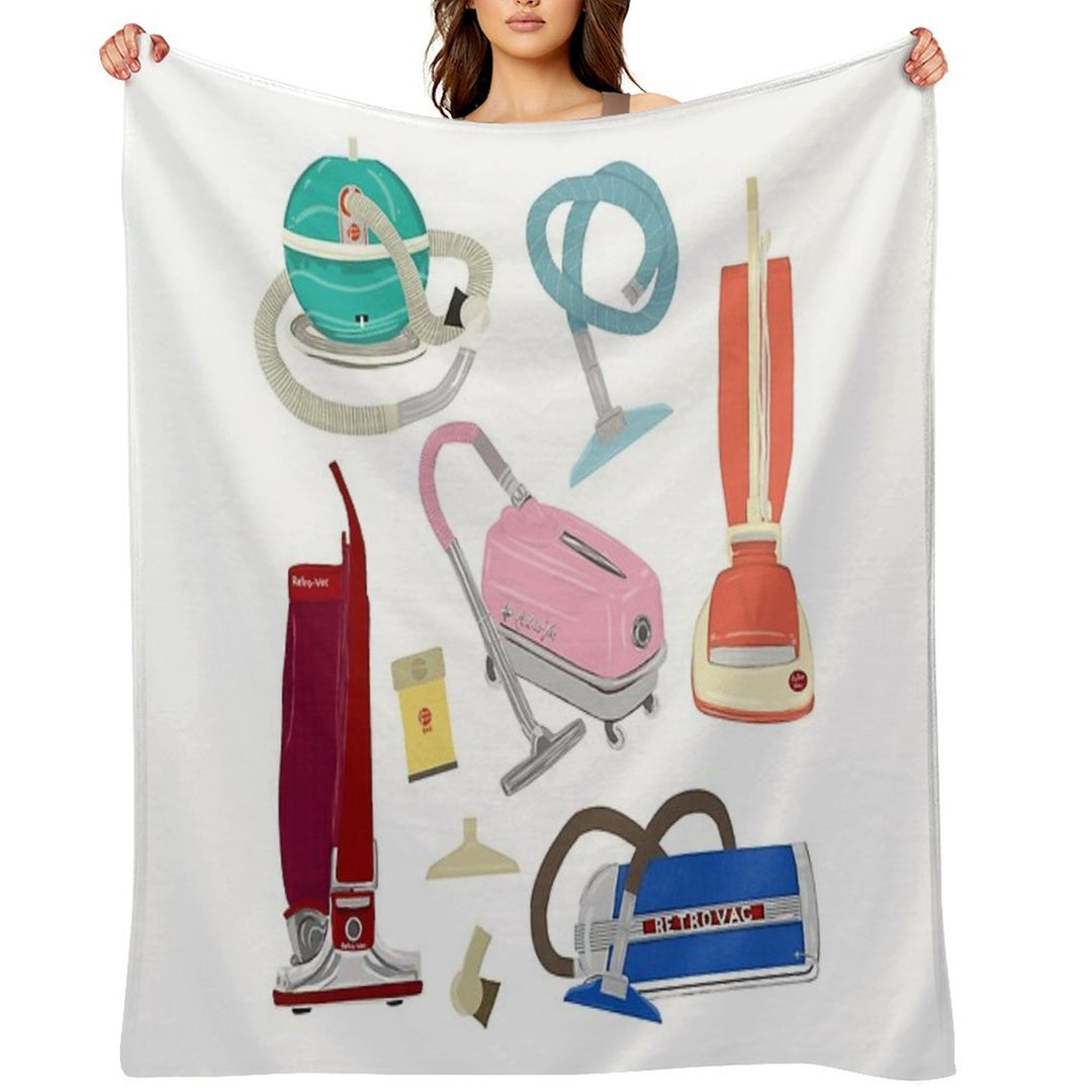 Vintage Vacuums Wrinkle-free Throw Blanket