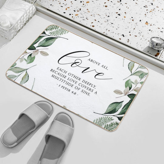 Love Each Other Deeply  Long-Lasting Bath Mat