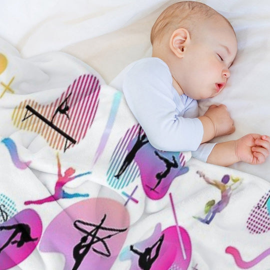 Gymnastics Print Comfort Throw Blanket