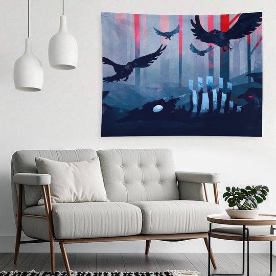 Blue Stone Landscape Tapestry