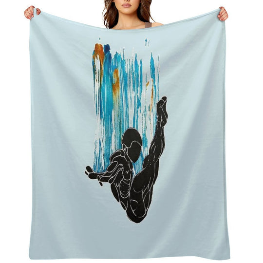 Platform Diving Springboard Diver Plush Throw Blanket