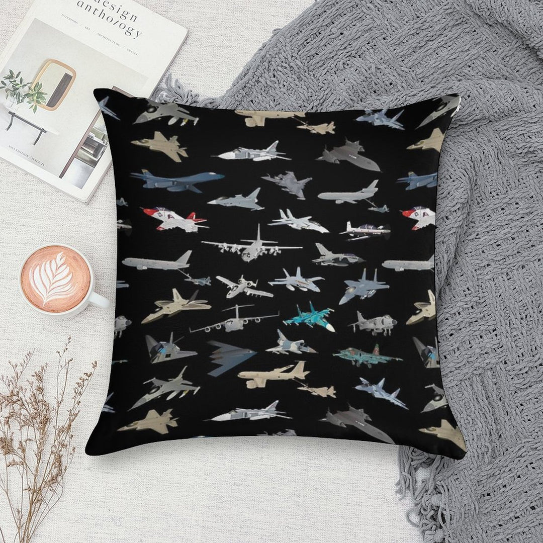Modern Military Airplanes Soft Style Accent Throw Pillow