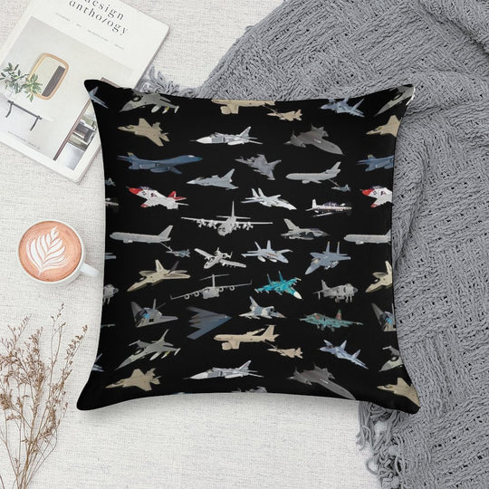 Modern Military Airplanes Soft Style Accent Throw Pillow