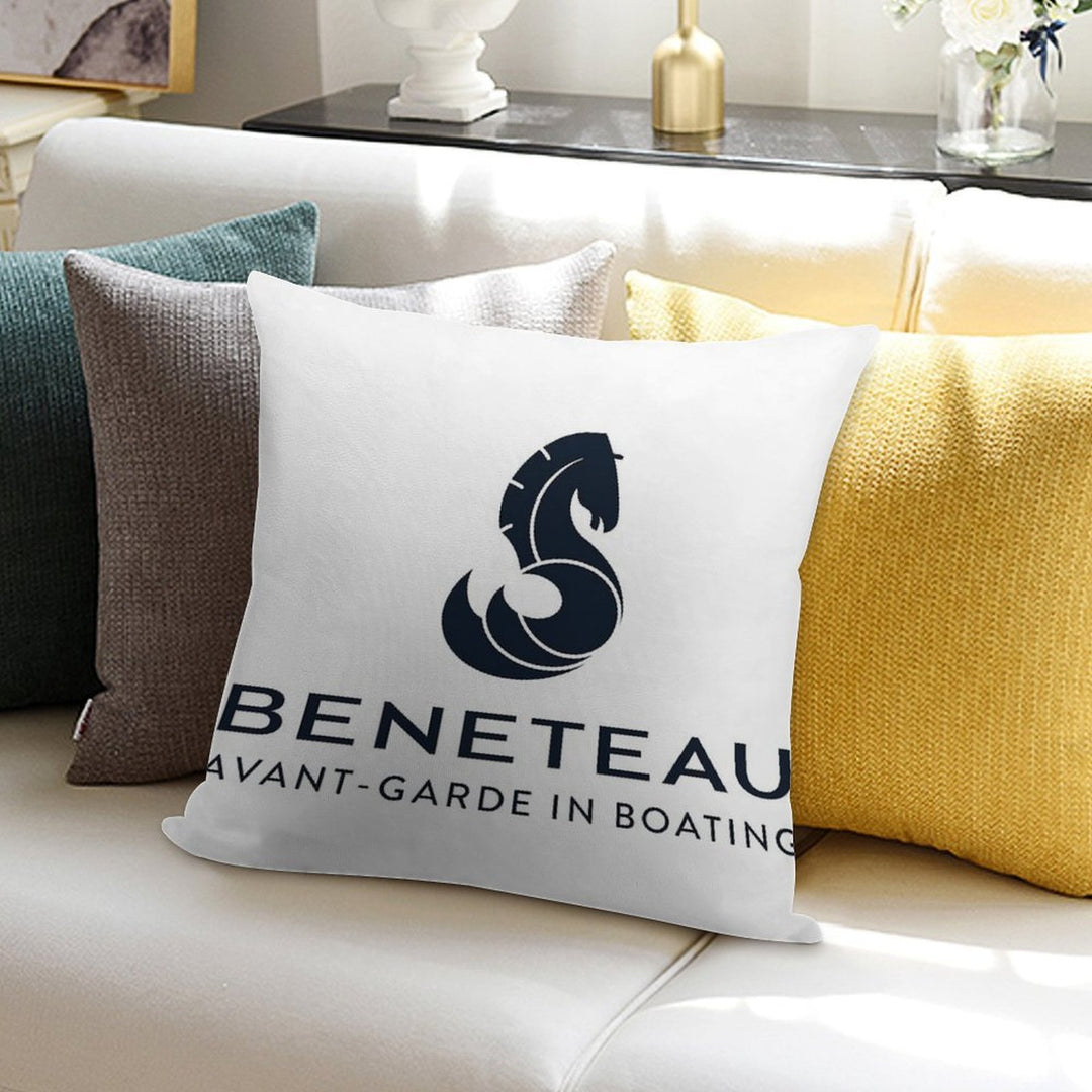 Beneteau Yachts Logo Fishing Boats Soft Ultra-Soft Texture Throw Pillow