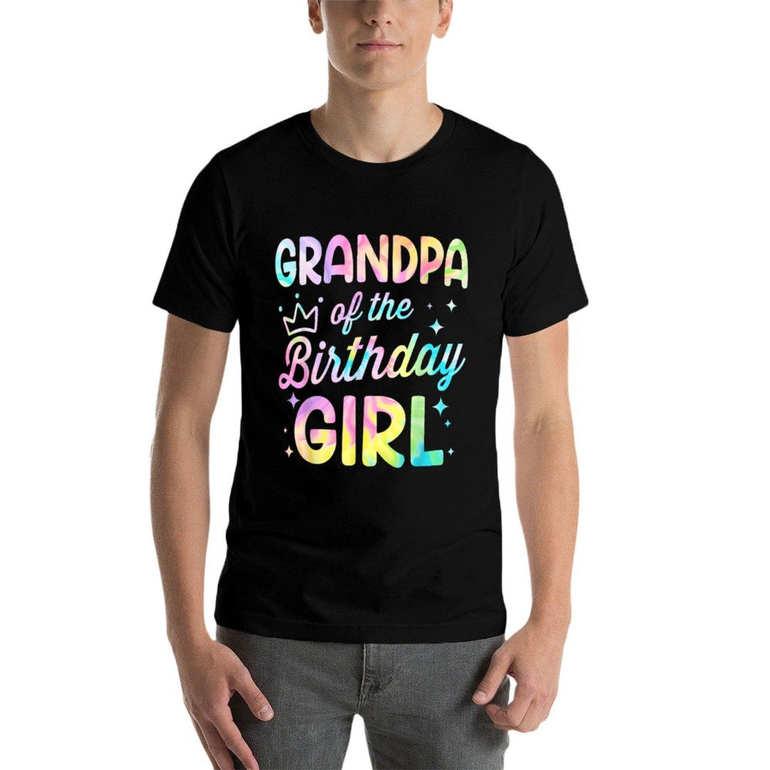 Grandpa Of The Birthday Girl Tie Dye Girl Bday Party  Odor-resistant T-Shirt