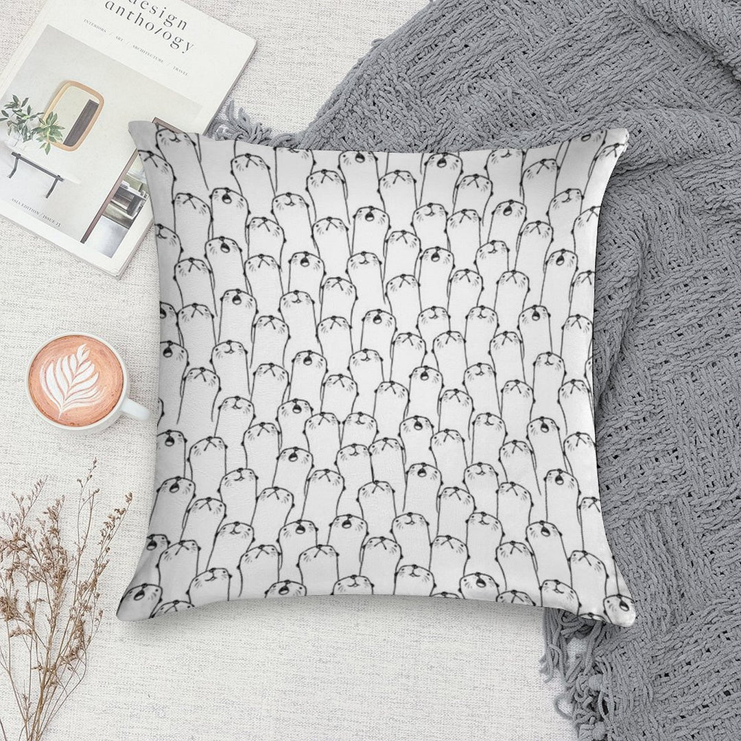 Otter Pattern Soft Home Decor Throw Pillow