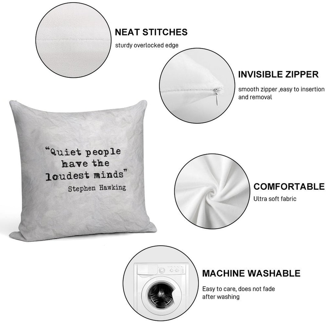 Quiet People Soft Warmth Comfort Throw Pillow