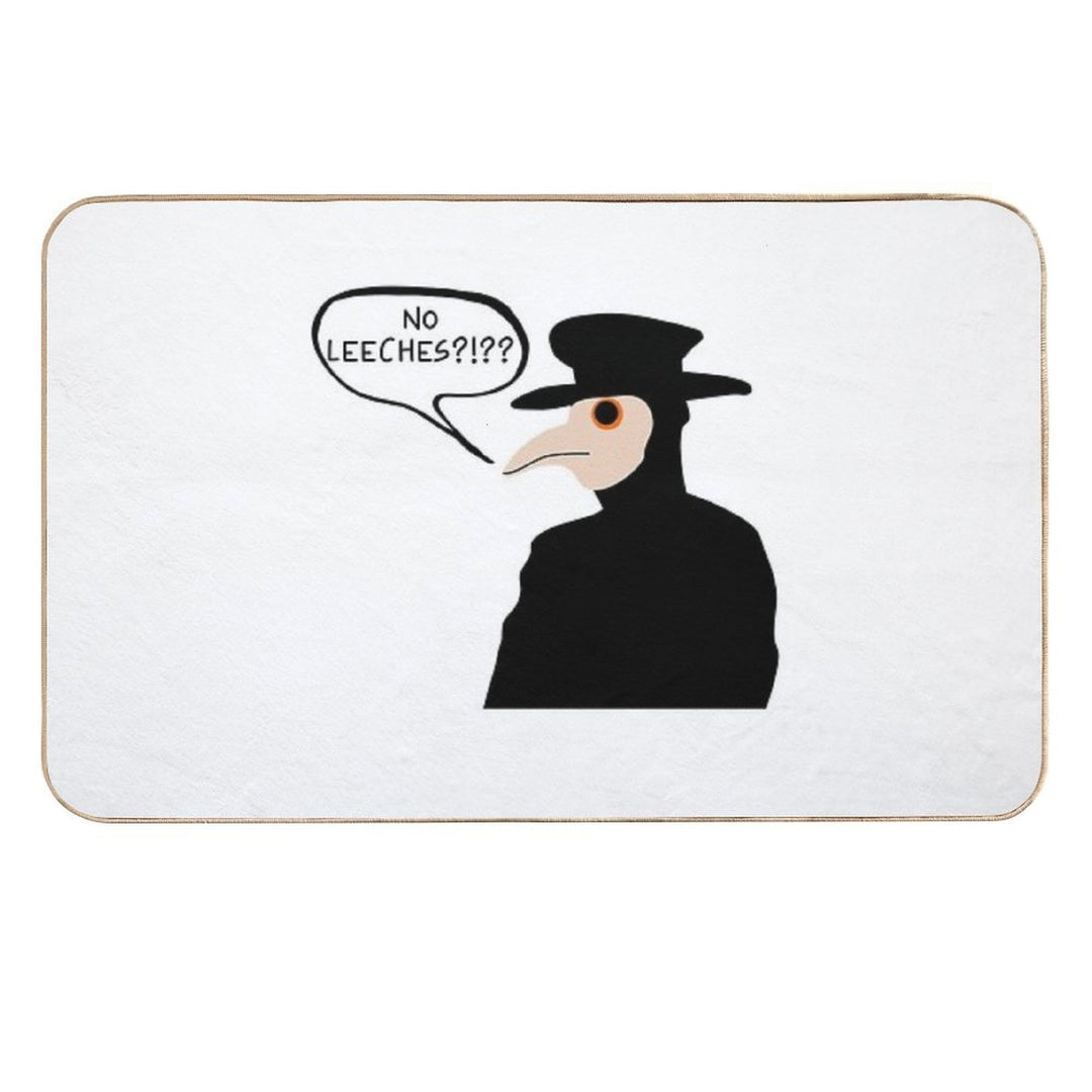 No Leeches!! Plague Doctor Meme  Easy To Clean Bath Mat