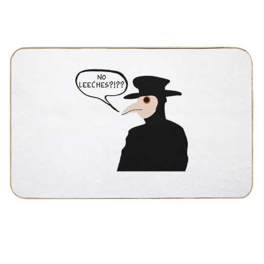 No Leeches!! Plague Doctor Meme  Easy To Clean Bath Mat