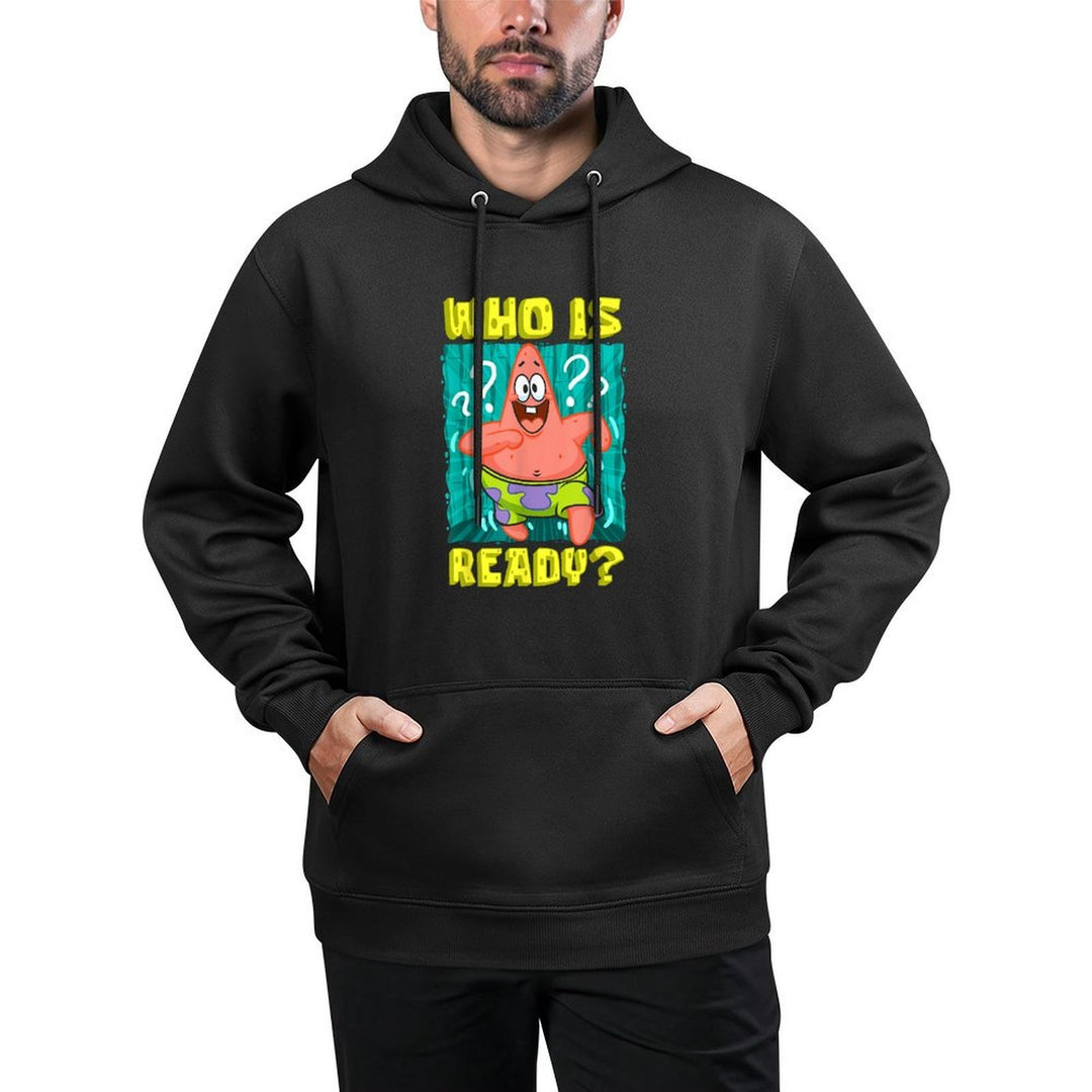 Mademark X SpongeBob SquarePants - SpongeBob Patrick Star Who Is Ready Funny Exciting Patrick Relaxed Fit Hoodie