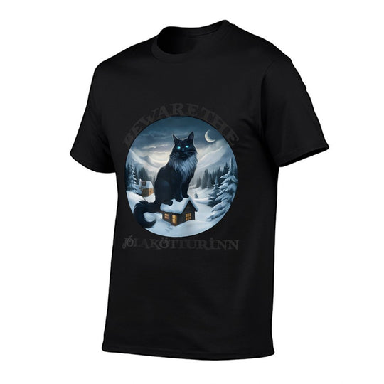 Beware The Jolakotturinn Yule Cat Icelandic Christmas Norse Raglan Baseball  Vintage-inspired T-Shirt