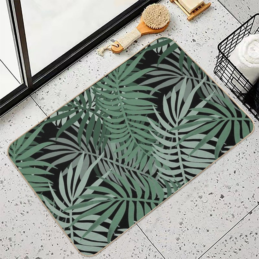 Green Palm Fronds  Pet-Safe Bath Mat