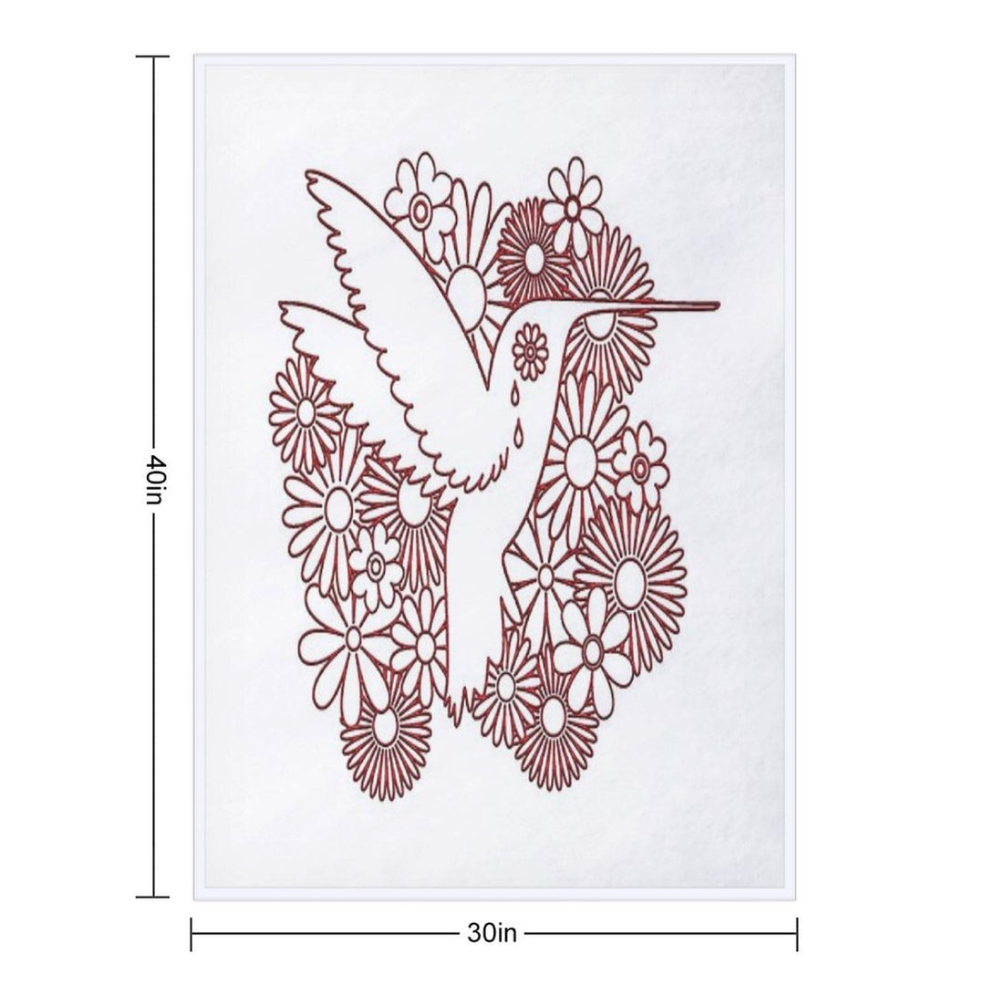 Picaflor Red Flowers Day of Dead Picaflor Clothing Shrink-resistant Throw Blanket