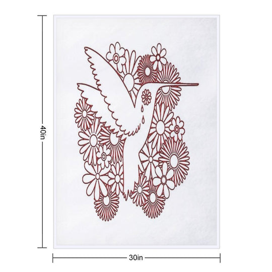 Picaflor Red Flowers Day of Dead Picaflor Clothing Shrink-resistant Throw Blanket