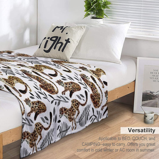 Cheetah Collection – Mocha & Black Palette Gift-ready Throw Blanket