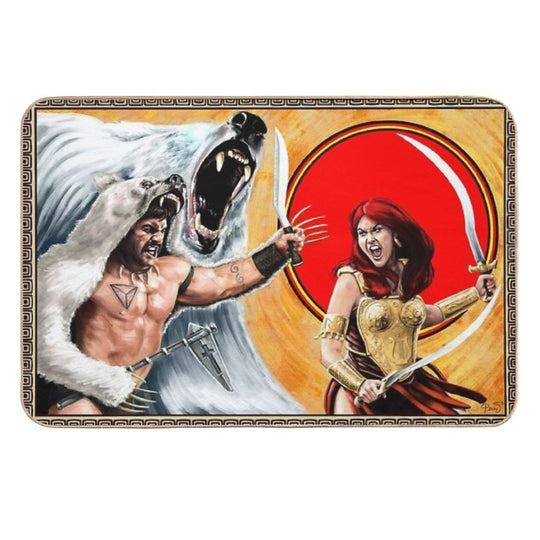 Harrek And Jar-Eel by Mike Perry  Rapid-Drying Bath Mat